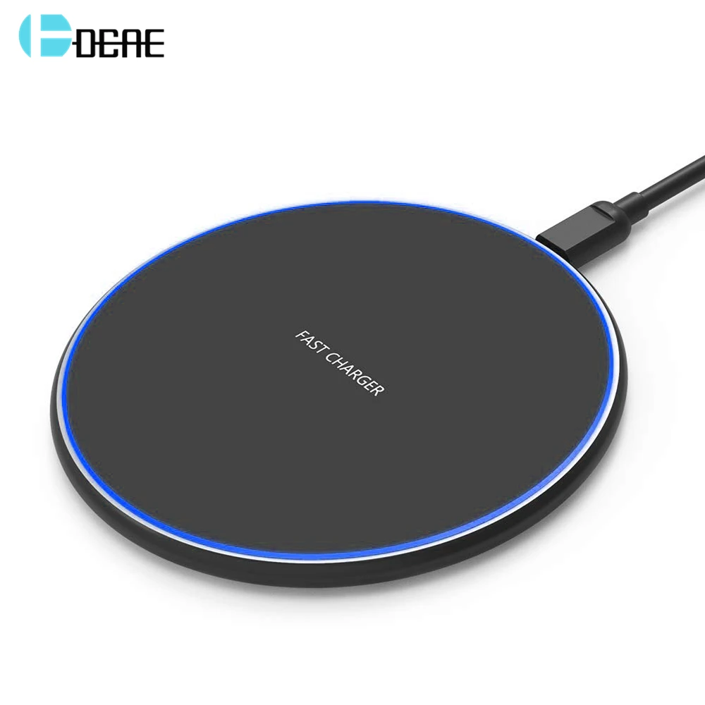 

DCAE QI Wireless Charger for iPhone XS Max XR X 8 Plus 10W USB Fast Wireless Charging Pad For Samsung Note 9 S9 S8 Quick Charge