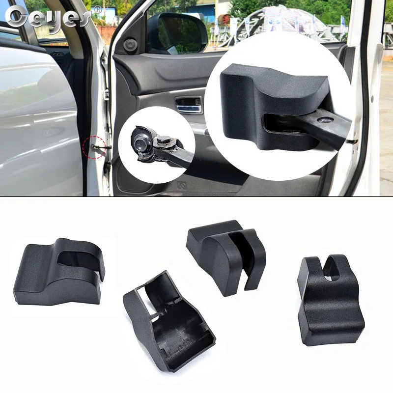 

Ceyes Car Styling Auto Protect Door Lock Stopper Limiting Arm Cover Black Plastic Sticker For Mitsubishi Lancer 10 ASX Outlander