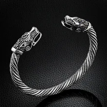 Lakone adolescente lobo cabeça pulseira indiana jóias moda acessórios viking pulseira masculino pulseiras para mulheres pulseiras