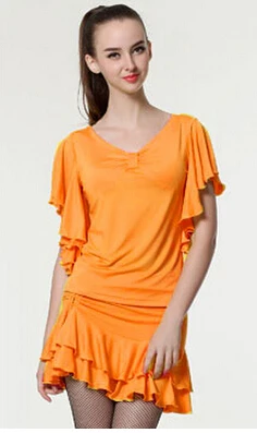 Скидка, высокое качество, женское платье для фламенко с рукавом летучая мышь, топ, рубашка, фламенко - Цвет: Orange