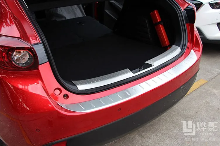 Steel Rear sill bumper cover Plate 2pcs For Mazda 3 AXELA
