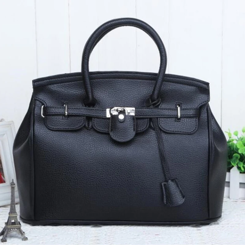 

PU Leather Handbags Large Capacity Litchi Grain Women Handbags Fashion Portable Shoulder Messenger Bags Composite Bags