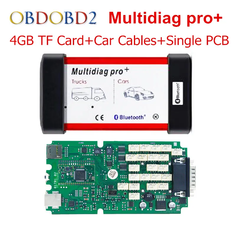

New Multidiag Pro Professional Diagnostic Tool TCS CDP Pro+ With Full Car Cables 4GB Memory Card And Bluetooth Plastic Box