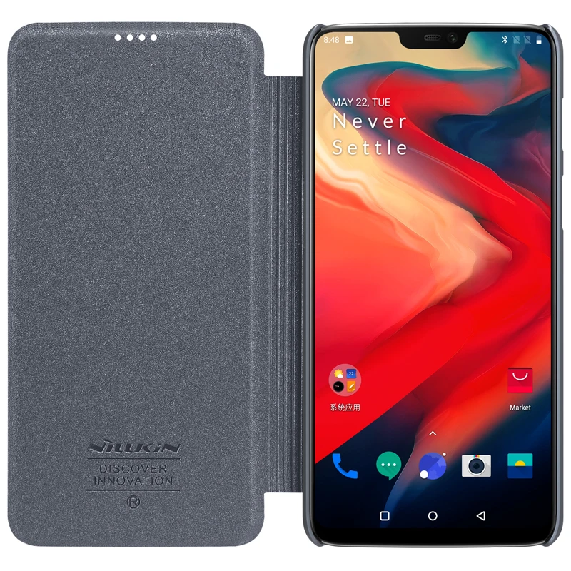 Чехол Oneplus 6 для One plus 5T 5 NILLKIN супертонкий кожаный чехол книжка с блестками