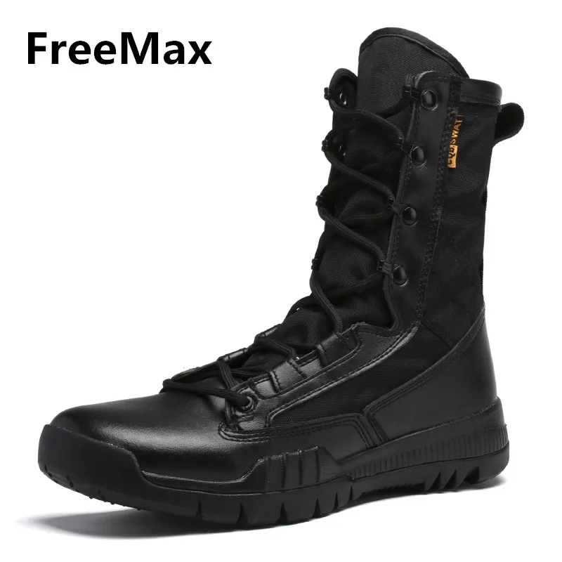 

Men Military Black Hiking Boots Desert Ankle Combat Army Boots Outdoor Hunting Hiking Shoes Ultralight Martin Boots Clorts Rax
