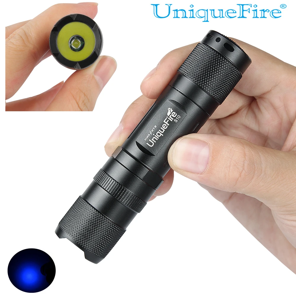 

Mini Taschenlampe LED Troch UniqueFire S10 UV 395-400nm Ultraviolet Flashlight 1 Mode Aluminum Lamp Torch For Oil Leak Detector