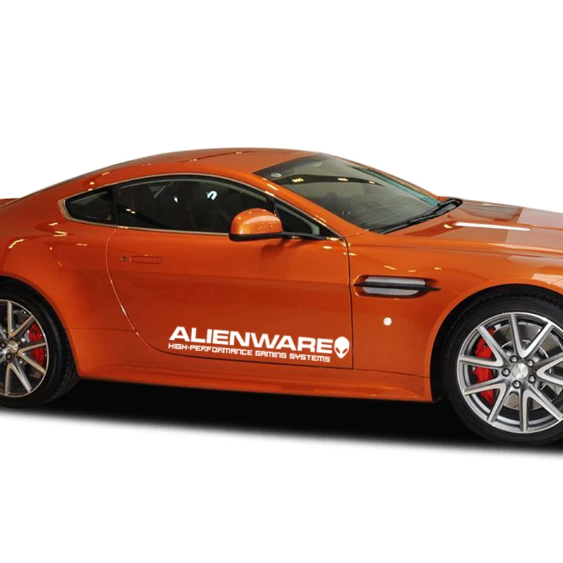 Car styling ALIENWARE extra-terrestrial reflective car sticker for car door Golf cruze ford focus 2