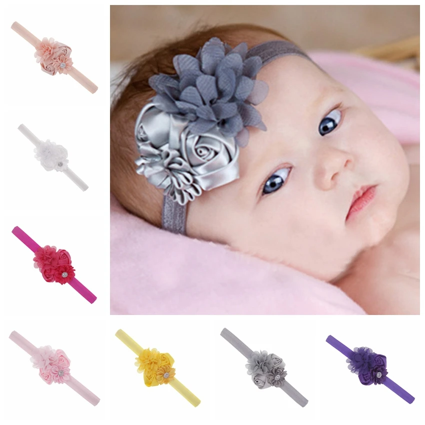

baby newborn Headband Hair band For girls Colorful Flowers Headbands Kids children Hair Accessories headwear