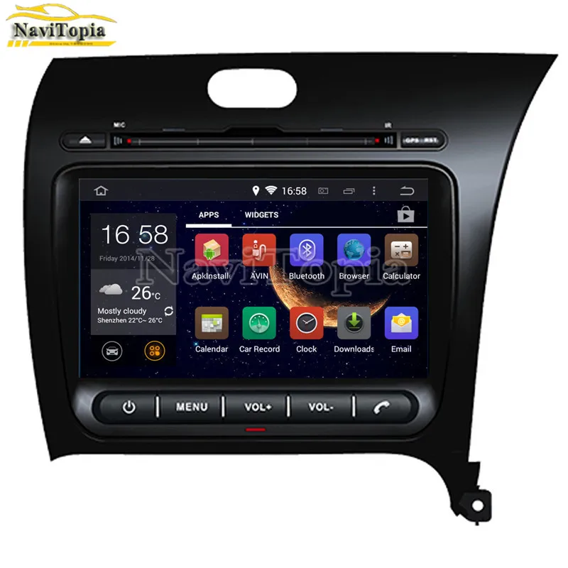 Excellent NAVITOPIA 4G RAM 64G ROM PX6 Six Core Android 9.0 Car DVD GPS Navigation for Kia Cerato/K3/Forte RHD 2013 2014 2015 2016 2017- 1
