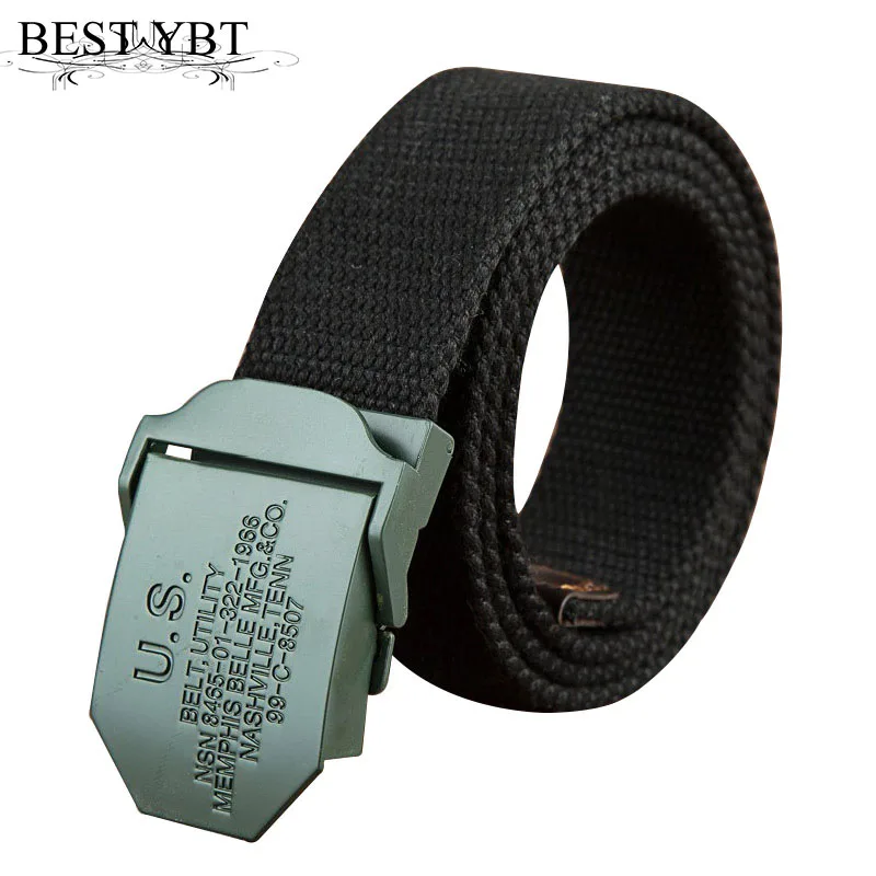 

Best YBT U.S unisex Canvas belt Green Alloy buckle military belt Army tactical belts for unisex top quality men strap for jeans