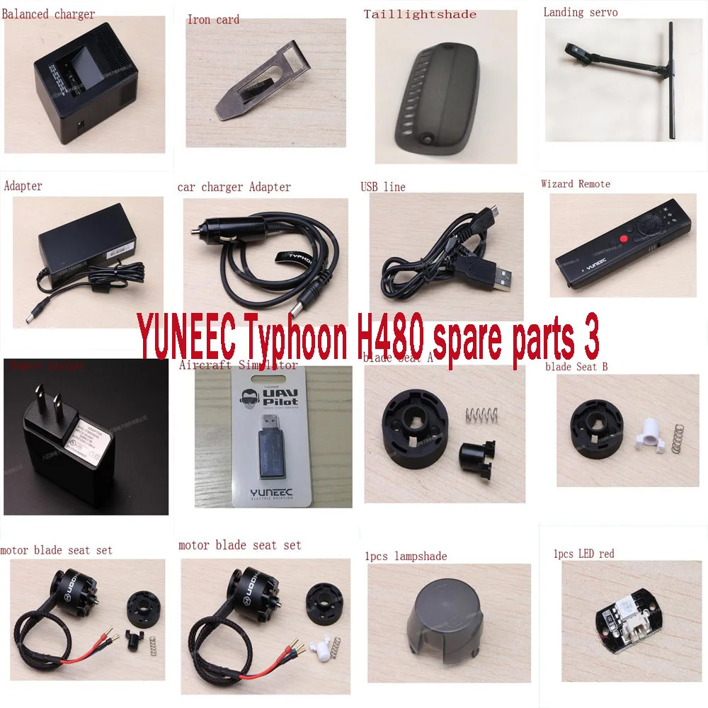 YUNEEC Тайфун H480 FPV Дрон RC Квадрокоптер запасные части зарядное устройство адаптер