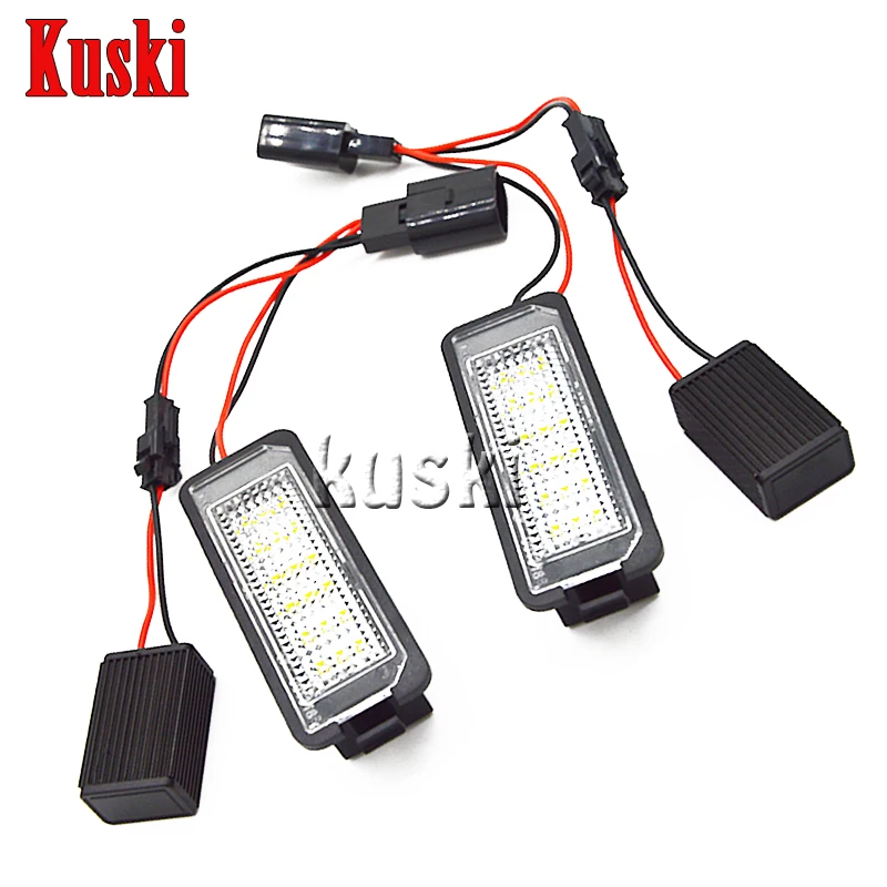 2Pcs LED Number License Plate Lights 12V SMD Canbus Lamp Car Styling For VW Golf GTI 4 5 6 Passat Polo CC Phaeton New Beetle | Автомобили