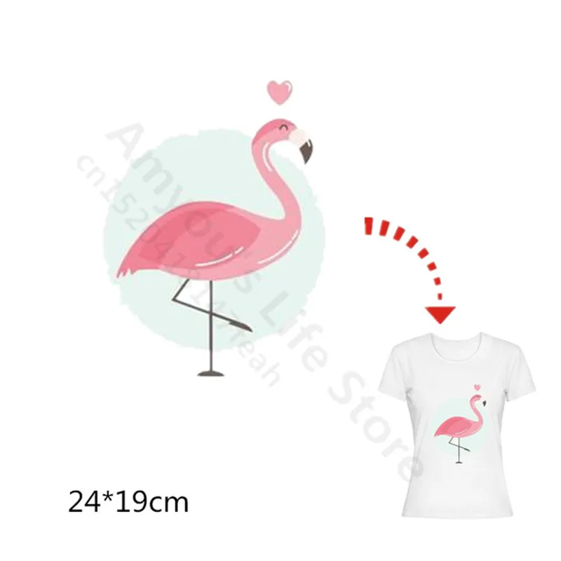 Flamingo-Stickers-For-Girl-Clothing-Red-crowned-Crane-Heat-Transfer-Press-Pyrography-Cartoon-Printing-Iron-On.jpg_640x640