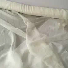 Натуральный белый/черный на заказ Высокое качество жаккард полые шелк шифон ткань 6 момме 114 см