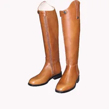 Aoud Saddley/ботинки для верховой езды из коровьей кожи; ботинки для Выездки; ботинки до колена; ботинки для конного спорта; обувь высокого качества; обувь унисекс на заказ с лямкой на шее