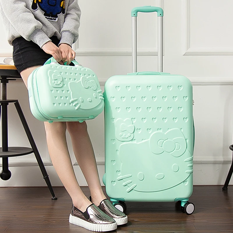 

Wholesale! 14 20 inches pink green fashion luggage bags sets, travel universal wheels trolley luggage picture for girl