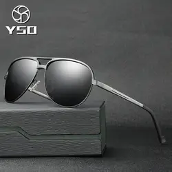 YSO солнцезащитные очки Для мужчин поляризационные UV400 алюминия и магния Frame TAC объектив солнцезащитные очки вождения очки пилота аксессуары