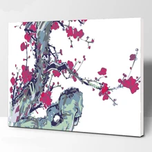 Plum blossom DIY Painting By Numbers Handpainted Oil Painting Living Room Home Wall Decor Plum Artwork
