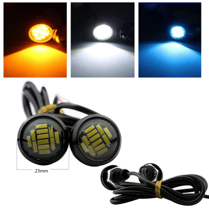 12 В Eagle Eye светодиодный светильник 12SMD 23 мм Автомобильный DRL Дневной ходовой