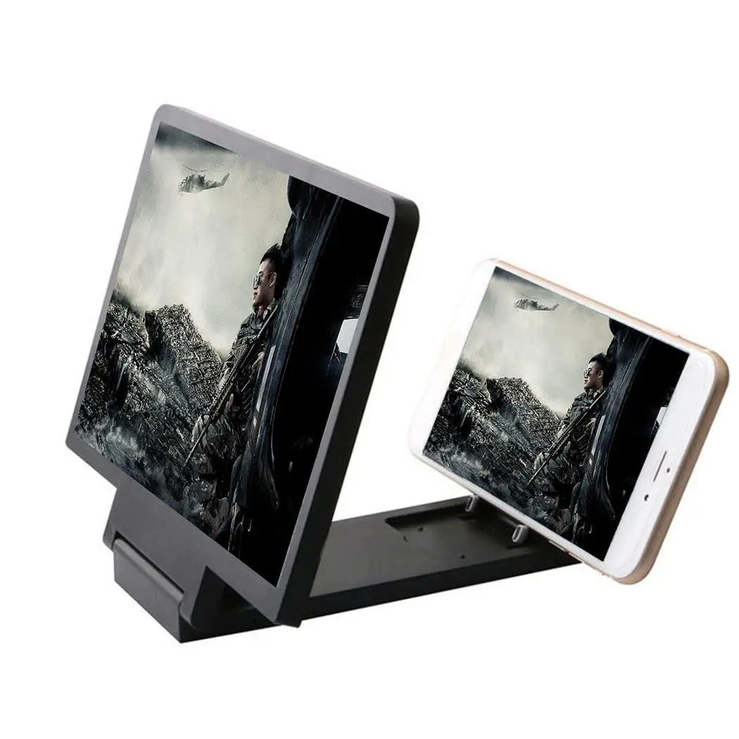 

Mobile Enlarged Screen Expander Amplifier New Bracket Stand Folding Phone 3D Black White Screen Magnifier Video