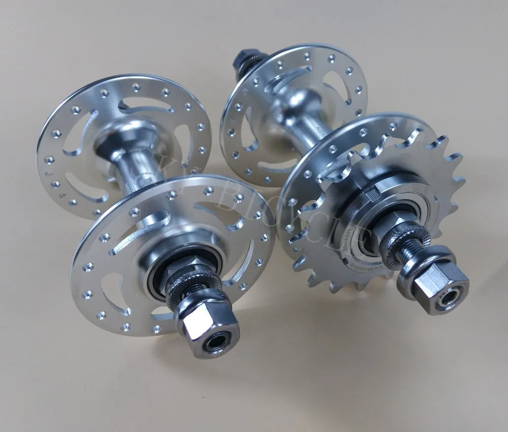 silver 32 holes fixed gear hubs