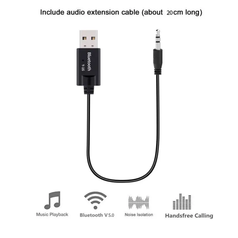 

USB Power 3.5mm AUX Bluetooth Receiver Wireless Music Audio Adapter 3.5mm Jack Music Transmitter for Car Speaker Music Audio