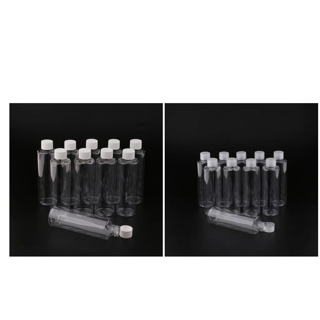 10 шт. 200 мл пустые бутылки для жидкости пластиковые бутылочки контейнеры для эфирного масла для дозирования лосьонов шампунь для мытья тела
