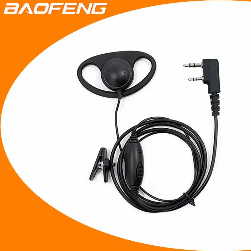 

D-type Earhook Earpiece Headset Walkie Talkie Headphone For H777/RT21/RT22/RT81/RT7 For Kenwood Baofeng UV5R UV-82 888S