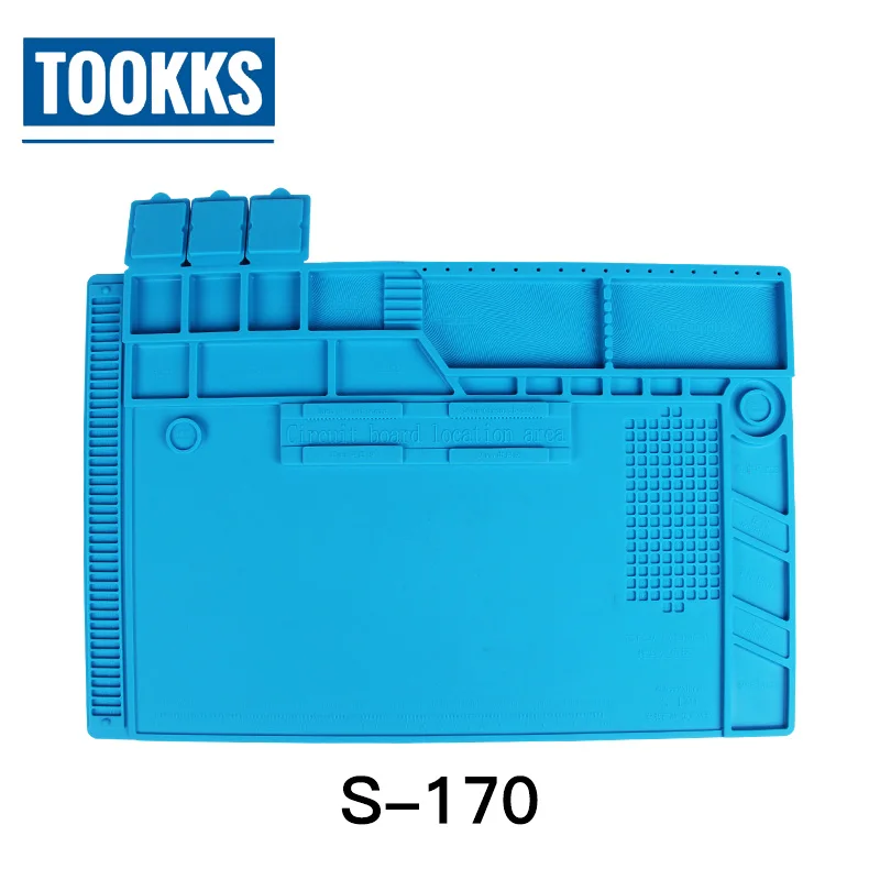 S-170 48x31cm Heat Insulation Silicone Soldering Mat Electrical Phone Repair BGA Soldering Repair Station Maintenance Pad