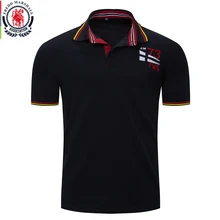 Fredd Marshall, новинка, летняя повседневная мужская рубашка поло с коротким рукавом и вышивкой, брендовые майки, Homme, одноцветная бейсбольная рубашка поло, FM030