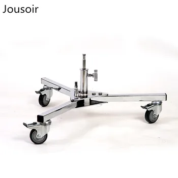 

Heavy duty stainless steel floor light stand with caster brake magic leg ground wheel bearing 60 kg CD5