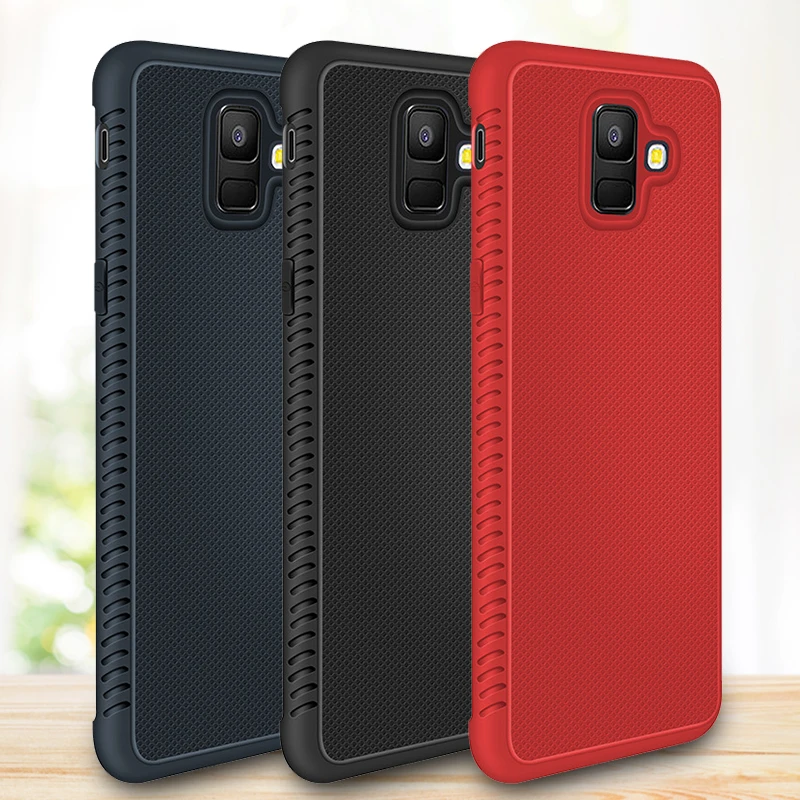 

Fashion Carbon Fiber Phone Cases For Samsung Galaxy J3 J5 J7 A5 2017 A9 A7 A6 A8 J4 J6 Plus 2018 S8 S9 Plus Note 8 9 Cover Case