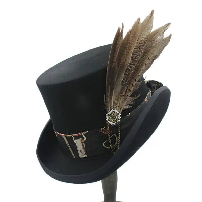 leather stovepipe hat