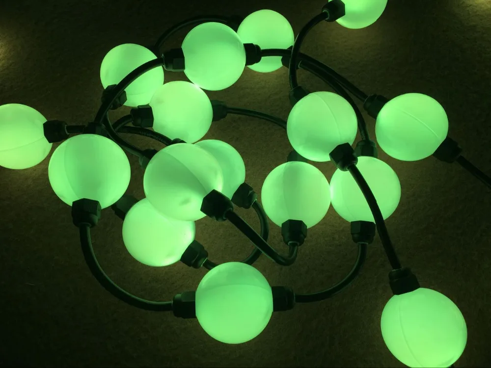 

40pcs 50mm full color milky ball type led pixel module,DC12V input,3pcs 5050 RGB+WS2811