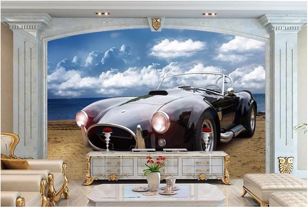 3D Sunset Cruise 150 Vehicle Wall Murals