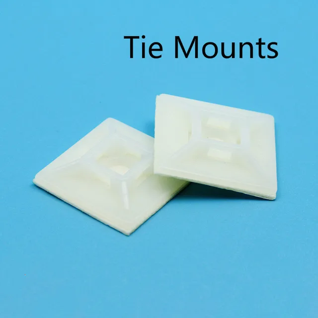 100pcs 3M adhesive Self adhesive Tie Mounts Beam line card Cable management clip HS 101 Wiring