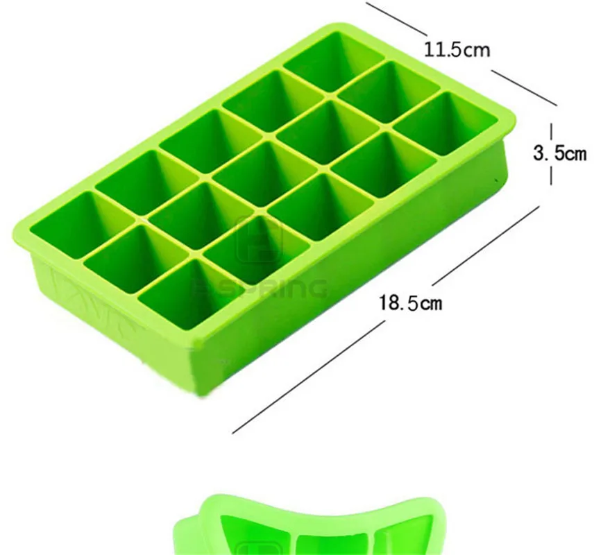 15 решеток квадратной формы, силиконовый лоток для льда, креативный большой кубик льда, форма, фруктовый кубик для льда, бар, кухонные аксессуары, инструменты для мороженого