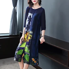 Платья размера плюс, новинка, осень-лето, женское платье, сексуальное, с разрезом, свободное, с принтом, а-силуэт, платья, Пляжная, повседневная одежда, L-4XL