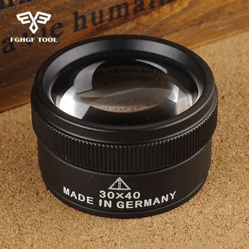 

FGHGF Premium 30x 40mm Measuring Magnifier Magnifying Glass Lens Loop Microscope For Coins Stamps Jewelry Lupe