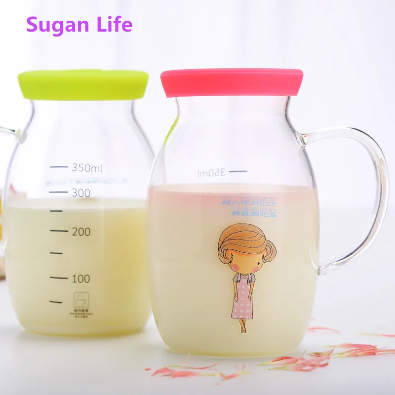 Новый креативный стеклянный сливочный стакан Sugan Life 450 мл красивый молочный