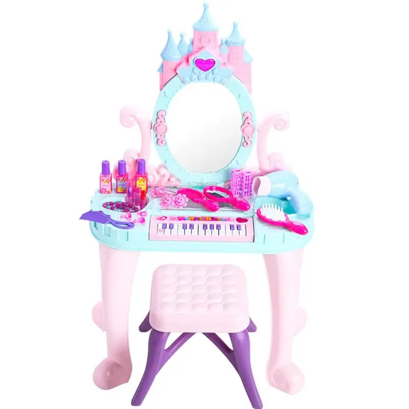 

Children's Dressing Table House Toy Princess Cosmetics Girl Birthday Gift 3-6 Years 7 Set