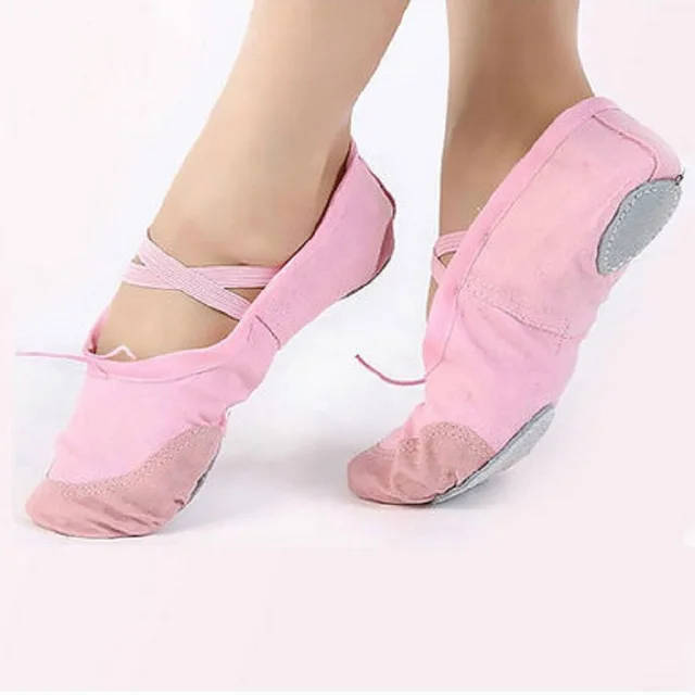 

Kids Girls Soft Sole Dance Ballet Shoes Comfortable Fitness Breathable Canvas Practice Gym Dance Shoes for Little Girls YC654189