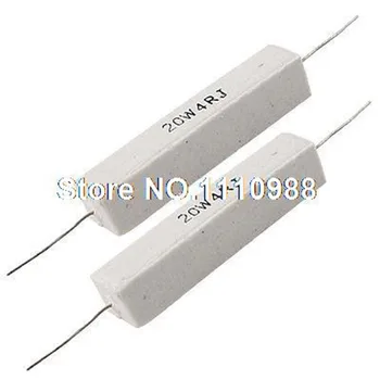 

2pcs 20W 4 Ohm 5% Ceramic Cement Power Resistor 20 Watt 4R