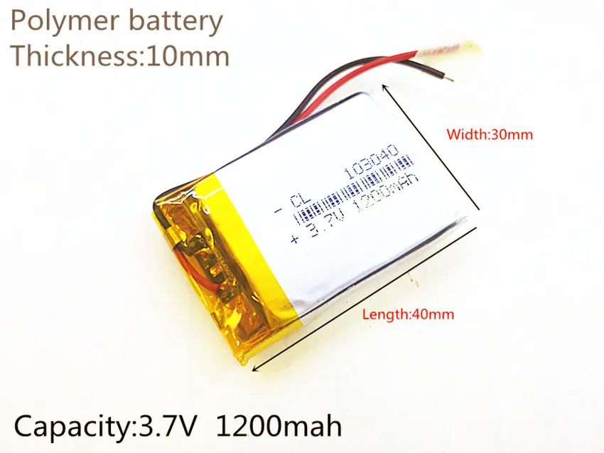 SD 3 7 V 1200 мА/ч 103040 литиево-полимерный lipo Перезаряжаемые Батарея ионных