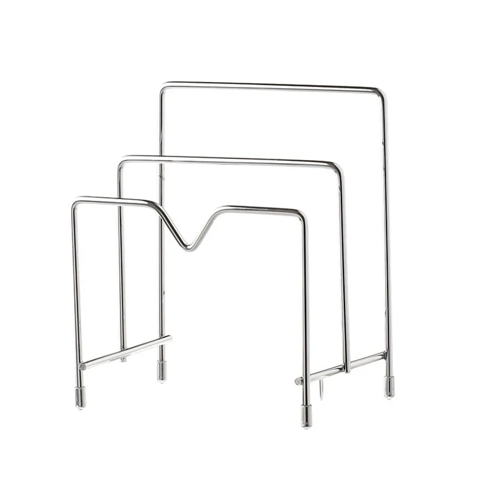 

Kitchen Shelf Metal Pot Lid Cutting Board Shelf Dish Rack Holder Pan Cover Lid Rack Stand GQ999
