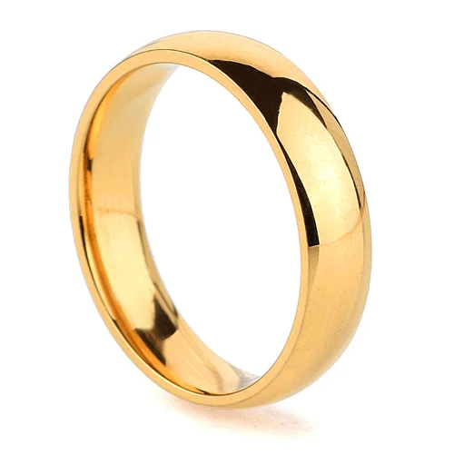 Promotion gold color ring wedding rings for women stainless steel couple jewelry