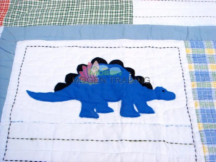 CHAUSUB ручной работы лоскутное одеяло комплект 2 шт. одеяло ed хлопок одеяло s покрывало динозавр дизайн дети покрывало набор наволочка двойной размер