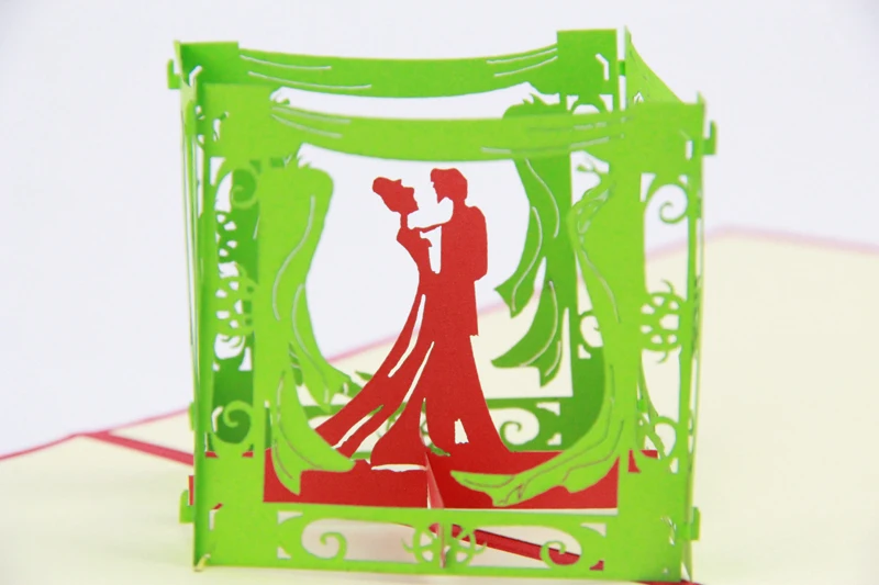 Садовая свадебная открытка/3D открытка-раскладушка/Свадебное приглашение на заказ