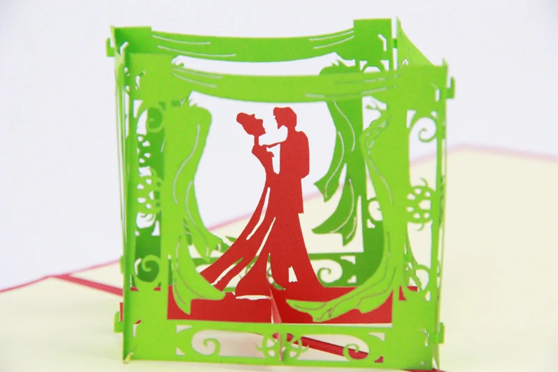  Garden wedding card /3D card pop up card/wedding invitation customize Free shipping - 32237621467