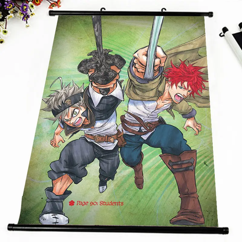 Anime Poster Black Clover GAME Sexy Wall Scroll Printed Painting Home Decor Japanese Cartoon Decoration | Дом и сад